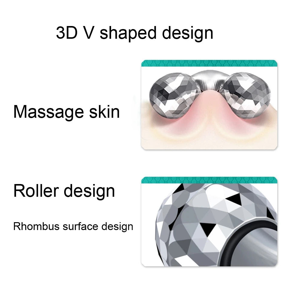 3D Roller Massager Y Shape 360 Rotate Thin Face Body Slimming Shaping Muscles Relaxation Wrinkle Remover Facial Massager Tool