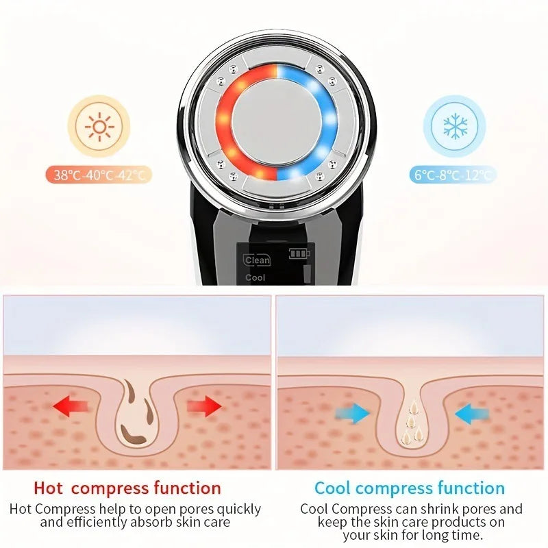 Hot Cool  EMS Facial Massager Skin Care Beauty Device