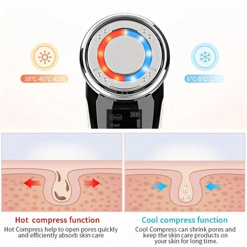 Hot Cool  EMS Facial Massager Skin Care Beauty Device