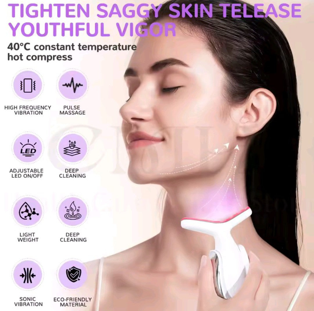 for neck wrinkes- professionnel Antir-Aging device with microcurrent & home use skin Care